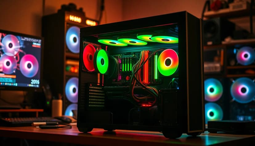 Best RGB Computer Cases Under £50: hero illustration