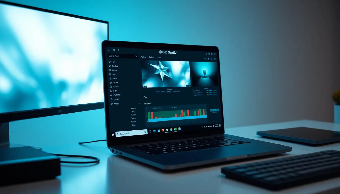 Windows 11 desktop showing OBS Studio recording interface with 60 FPS settings panel open on a modern desk