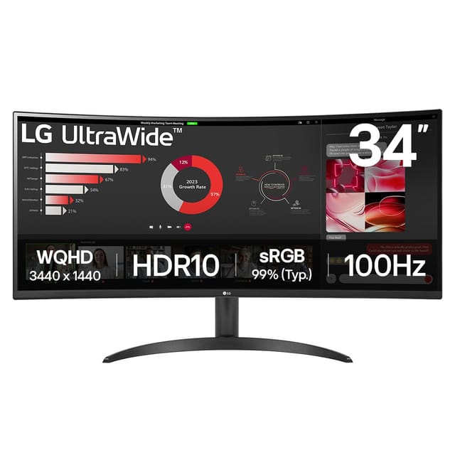 LG UltraWide Curved PC Monitor 34WR50QK Review UK (2026) - 34 inch 1440p VA Panel Verdict