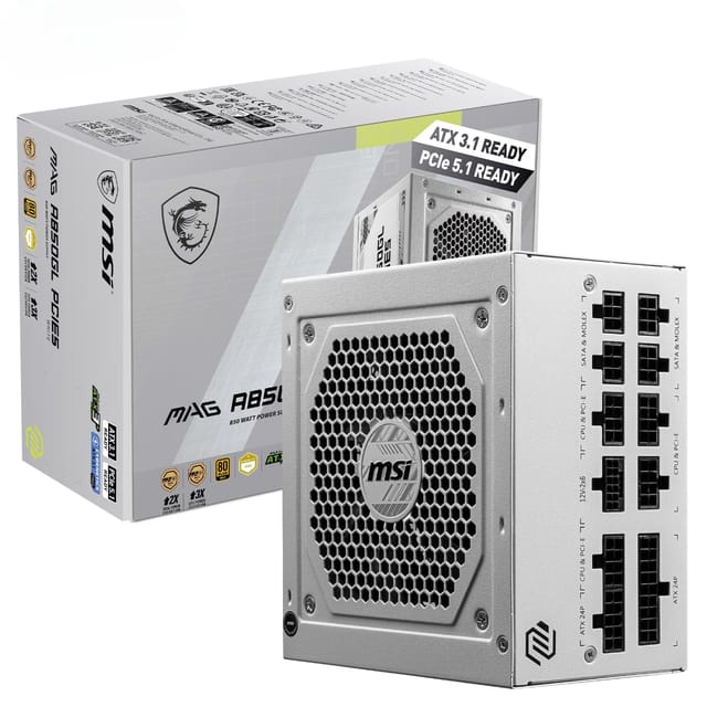 MSI MAG A850GL WHITE PCIE5 PSU Review