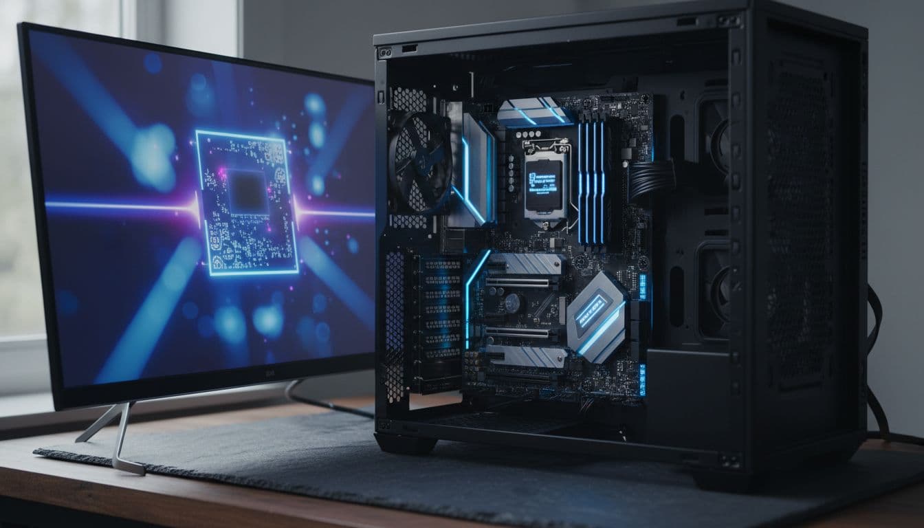 Motherboard BIOS screen showing XMP DDR5 profile enabled at high memory speed on a modern desktop PC