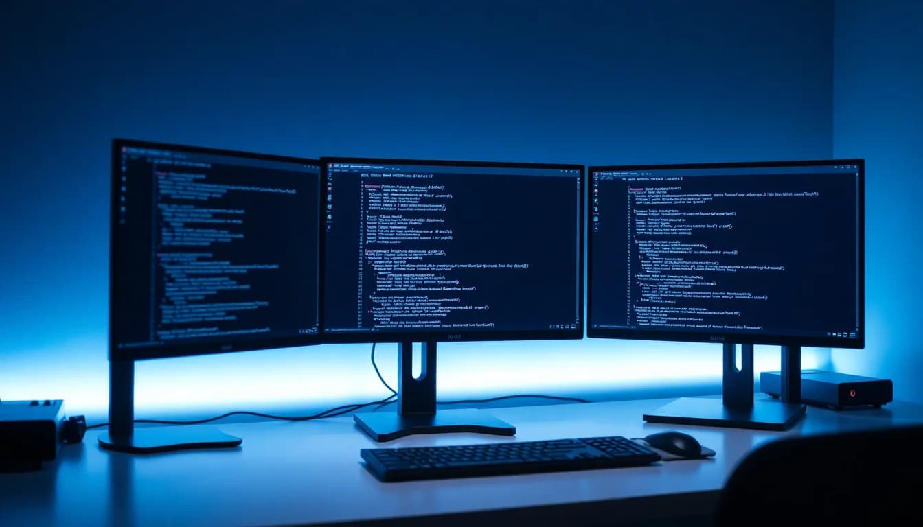 Multiple terminal windows on a developer workstation showing Go gRPC microservices error logs and proto compilation output
