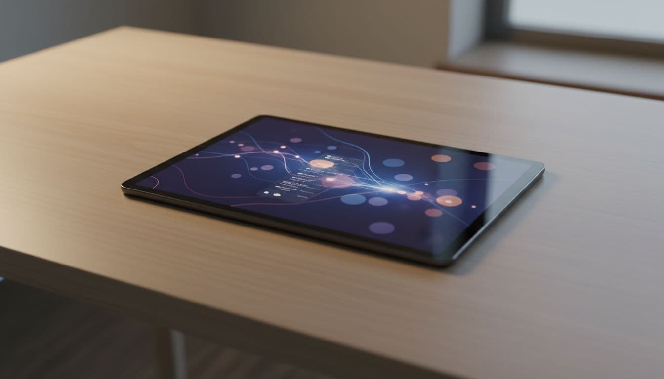 Honor Pad 10 Android tablet on a wooden desk displaying MagicOS settings screen during troubleshooting