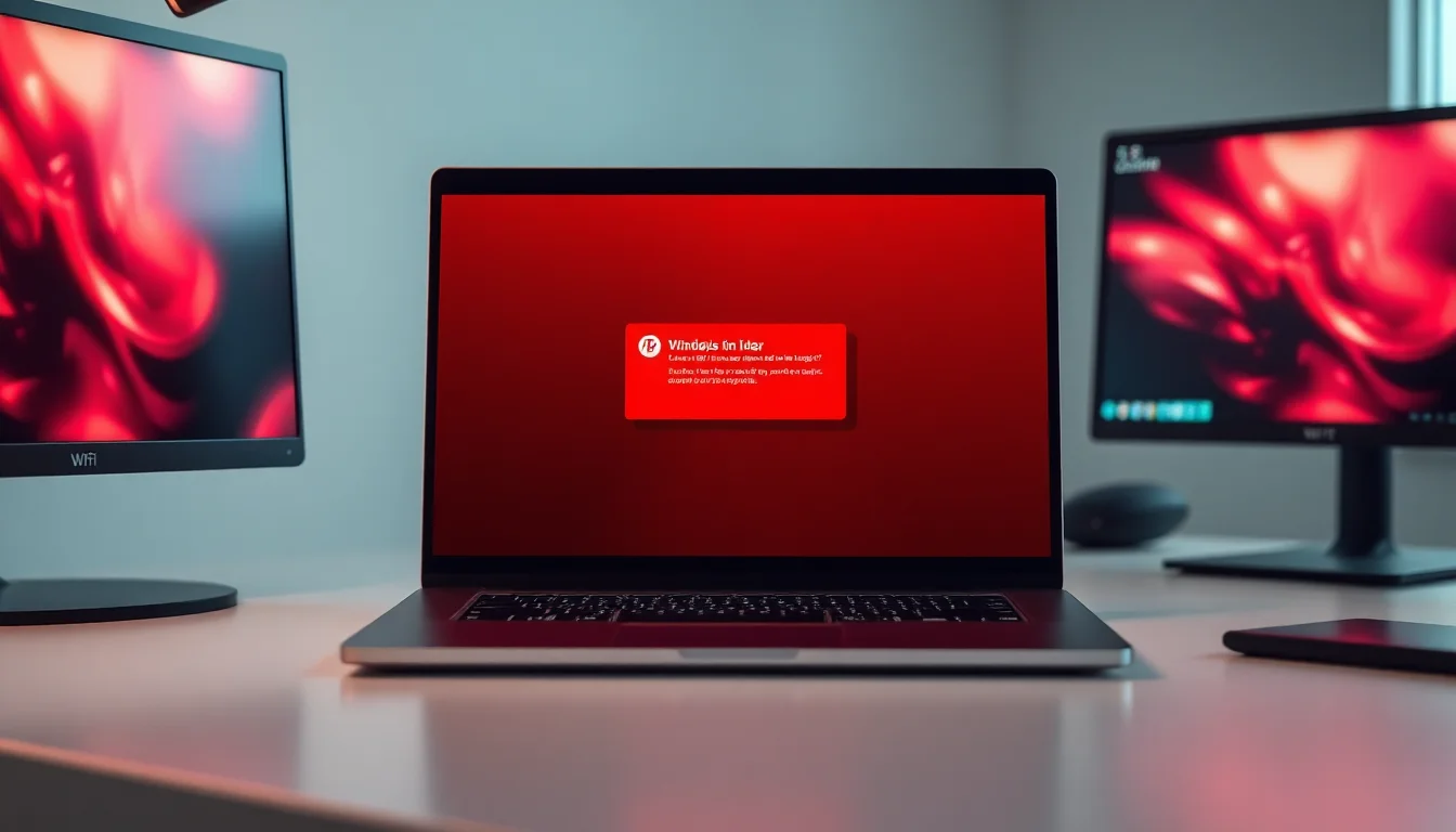 Windows 11 laptop on a desk showing a network security key incorrect error message on a Wi-Fi connection screen