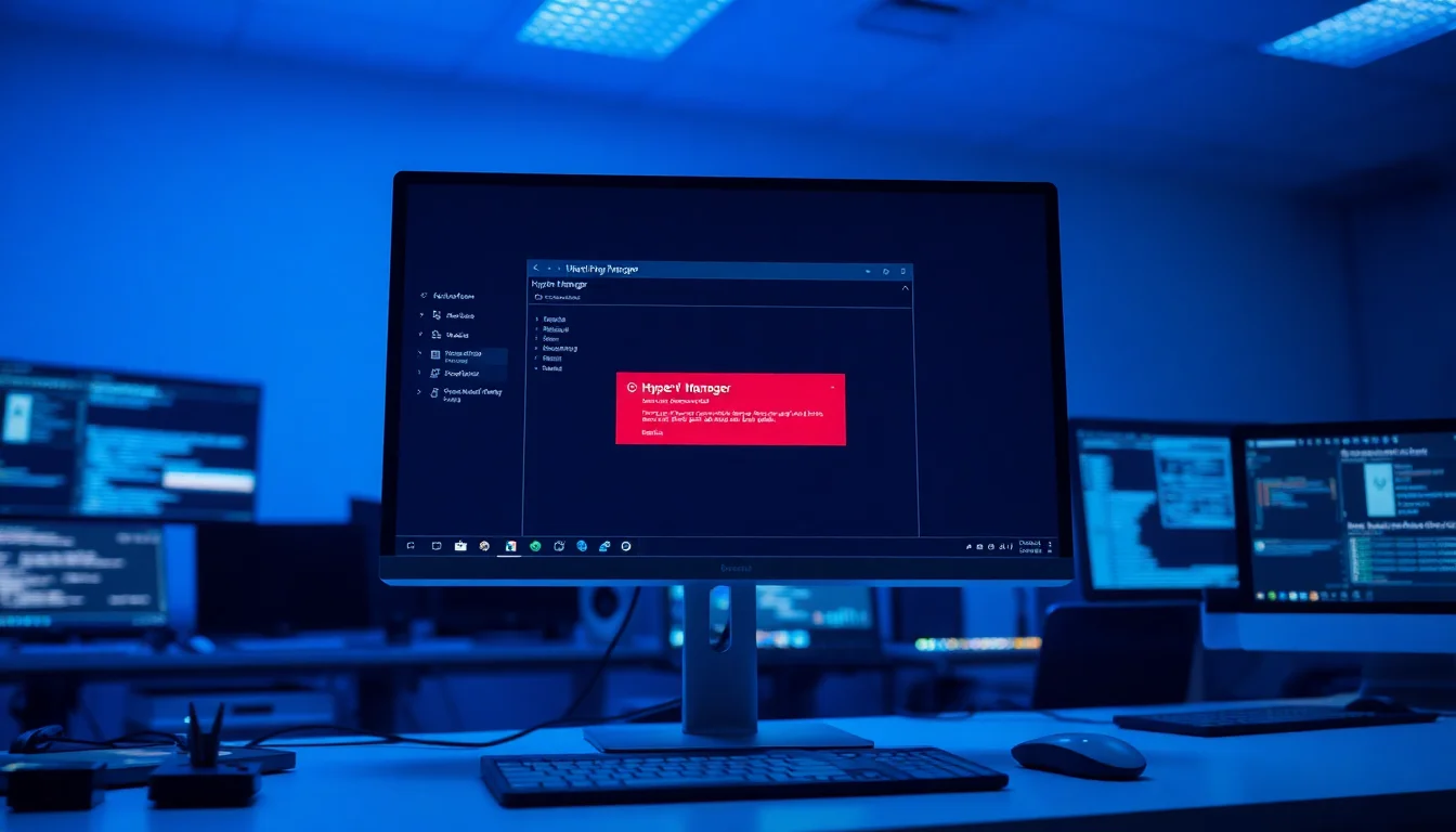 Windows 11 desktop showing Hyper-V Manager with a snapshot failed error dialog on a dark monitor