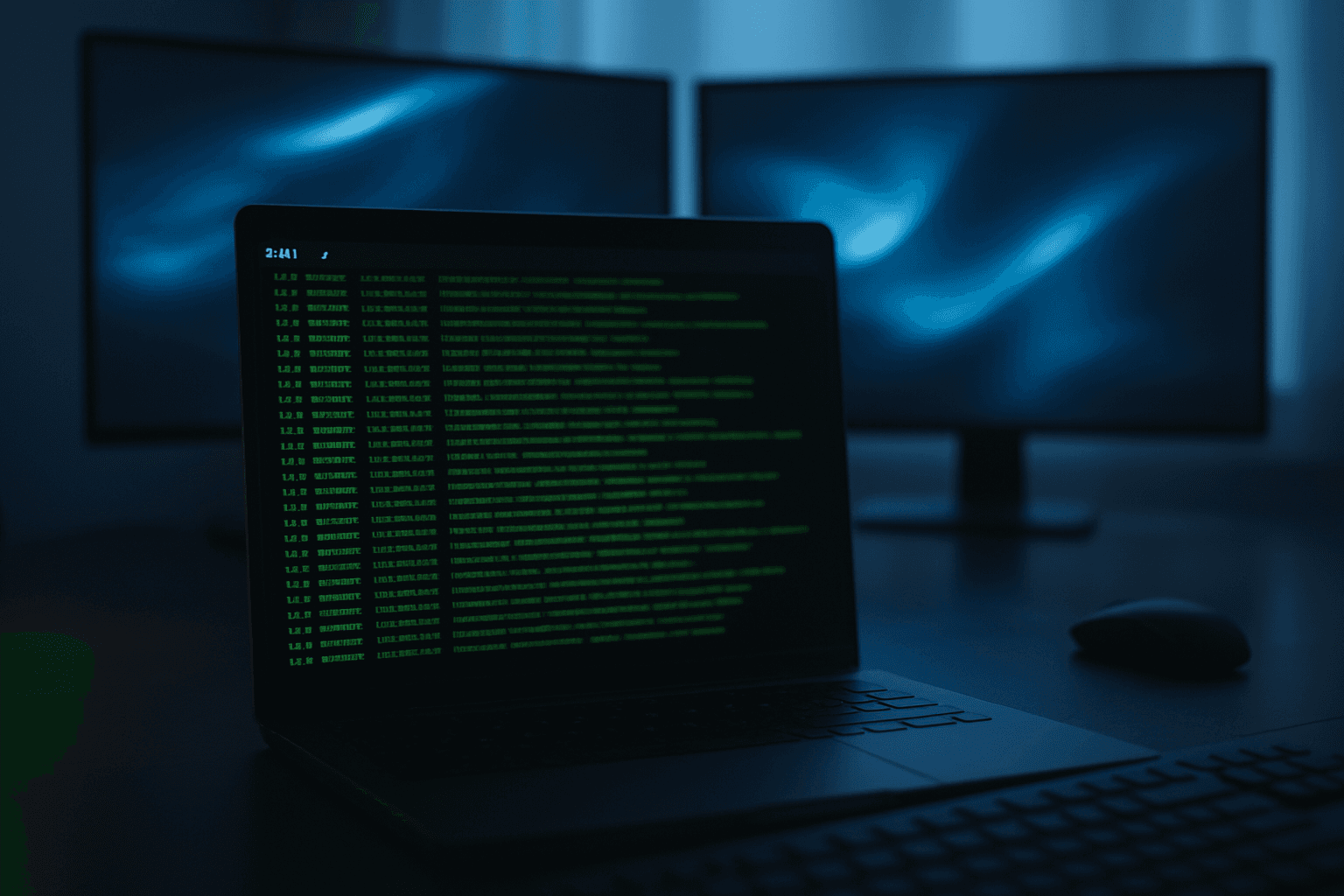 Linux terminal on a dark developer workstation showing tail -f command monitoring a live log file with scrolling output