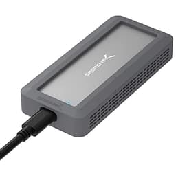 SABRENT M.2 SSD Enclosure, USB C 3.2 to NVMe SSD, Aluminum M2 NVMe Adapter, with a Cooling Pad, and Bumper, Fast Data Transfer, Rugged Waterproof Case, for M Key only, Supports UASP (EC-WPNE)