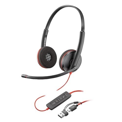 HP Poly Blackwire 3220 Wired Headset