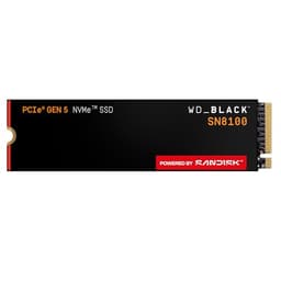 WD_BLACK SN8100 PCIe Gen 5 NVMe SSD 4TB (Up to 14,900MB/s read, 14,000MB/s write speeds, Next Gen TLC 3D CBA NAND, Up to 2,400TBW, Best for AI Applications, Gaming, Video Editing) POWERED BY SANDISK