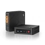 BOSGAME E4 Home-Office-Mini PC, Ryzen 5 3550H (Beats N150, up to 3.7 GHz), 16 GB DDR4 RAM 512 GB NVMe SSD, Mini Computer, 4K Triple Display, HDMI, USB-C, DP, Dual LAN, Wi-Fi 5, BT 5.0, Mini Desktop