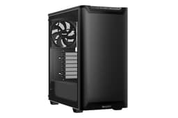 be quiet! Pure Base 501 Airflow Window Black PC Case, 2 Pre-Installed Pure Wings 3 140 mm PWM Fans, High Static Pressure, USB 3.2 Gen. 2 Type C, Spacious Design, Tempered Glass Side Window