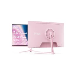 Pixio PXC248 Wave Pink 24 inch 200Hz Refresh Rate FHD 1080p Resolution 1500R Curve Fast VA Panel 1ms GTG Response Time Adaptive Sync HDR Curved Gaming Monitor