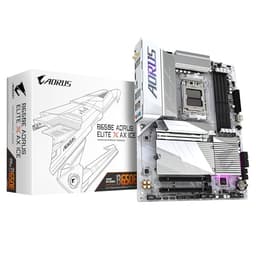 Gigabyte B650E AORUS ELITE X AX ICE Motherboard - Supports AMD Ryzen 8000 CPUs, 12+2+2 phases VRM, up to 8000MHz DDR5 (OC), 1xPCIe 5.0 M2 + 2xPCIe 4.0 M.2, Wi-Fi 6E, 2.5GbE LAN, USB 3.2 Gen 2