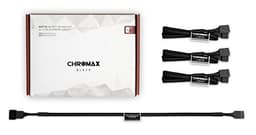 Noctua NA-SEC1 chromax.black, 3-Pin/4-Pin Extension Cables (30cm, Black)