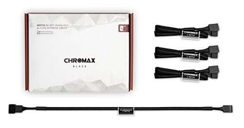 Noctua NA-SEC1 chromax.black, 3-Pin/4-Pin Extension Cable...