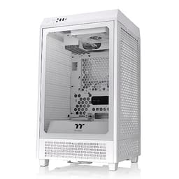 Thermaltake Tower 200 Snow Mini-ITX Computer Case; 2x140mm Pre-Installed White CT140 Fans; Supports GPU Length Up to 380mm; CA-1X9-00S6WN-00; White; 3 Year Warranty