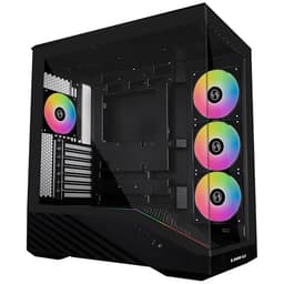 Lian Li V100 Mid Tower Case – Black, ATX Support, Mesh Front Panel, Tempered Glass, USB-C, Tool-Free Side Panel