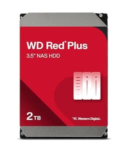 WD Red Plus 2TB NAS 3.5" Internal Hard Drive - 5400 RPM, SATA 6 Gb/s, CMR, 64MB Cache