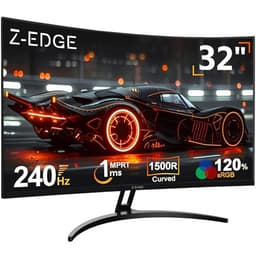 Z-Edge 32 Inch Curved Gaming Monitor 240Hz 1ms VA 1500R 1080P HDMI DP Black