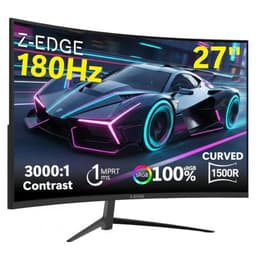 Z-Edge 27 Inch Curved Gaming Monitor 180Hz 1ms 1500R VA 1080P HDMI DP Black