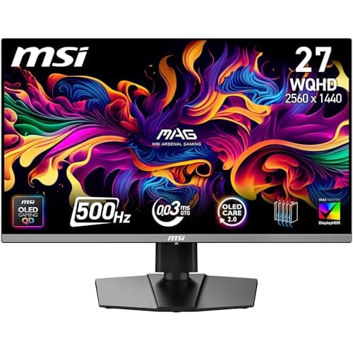MSI MAG 272QP QD-OLED X50 27-Inch WQHD Gaming Monitor, 25...