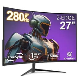 Z-Edge 27 Inch Curved Gaming Monitor 280Hz 240Hz 1ms 1500R VA 1080P HDMI DP