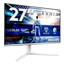 Philips Evnia 27M2N6591L 27 inch WQHD Gaming Monitor 240Hz, QD-OLED Panel, 0.03ms GtG, HDR10, G-Sync Compatible, Height Adjustment, (2560x1440 HDMI 2x 2.1 DP 1x 1.4 USB Hub) White