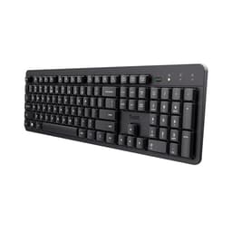 Trust Ody II Silent Wireless Keyboard QWERTY US Layout, Floating Low Profile Keys, Spill Resistant, USB Micro Receiver 2.4GHz, Full Size Wireless Keyboard for PC, Laptop, Mac - Black