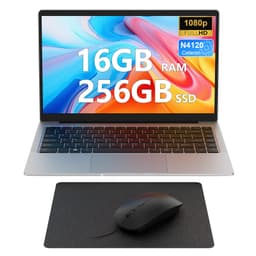 Laptop 14 inch, 16GB DDR4 256GB SSD, Quad-Core N4120, FHD 1920 * 1080 Display, 5GH WIFI, USB 3.0, HDMI, Expandable Storage, Win11 Portable Notebook PC for Work/Study, Mouse and Mous Pad included