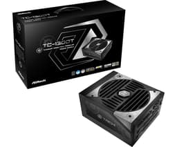 ASROCK TC-1300T, PSU, 1300W, 80 Plus Titanium, 135 mm, Modular, PCI-E 5.1 (12+4pin) x2, PCI-E (6+2 Pin) x8, SATA (5 Pin) x9