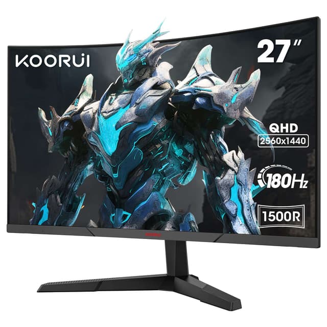 KOORUI 27 Inch Gaming Monitor, QHD 1440P Curved Monitors...