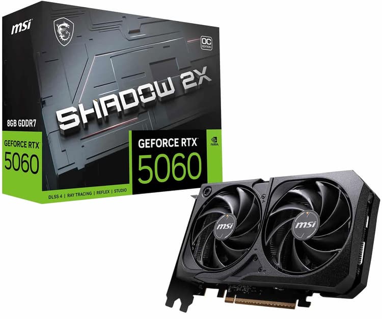 MSI GeForce RTX 5060 8G SHADOW 2X OC Graphics Card