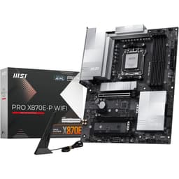 MSI PRO X870E-P WIFI Motherboard, ATX - Supports AMD Ryzen 9000/8000 / 7000 Processors, AM5-60A SPS VRM, DDR5 Memory Boost (8200+ MT/s OC), PCIe 5.0 x16 & 4.0 x16, M.2 Gen5, Wi-Fi 7, 5G LAN