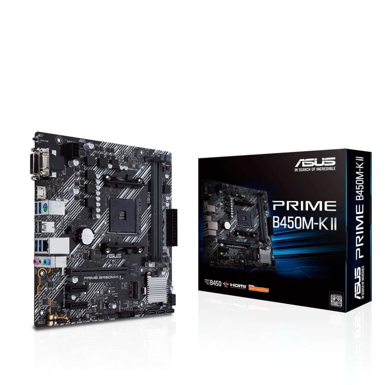 Asustek computer PRIME B450M-K II ATX +2GLN+U3.2+M2 SATA6...