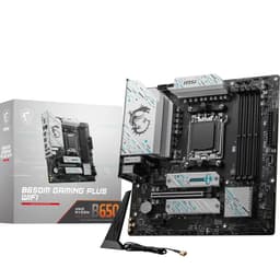 MSI B650M GAMING PLUS WIFI Motherboard, mATX - Supports AMD Ryzen 9000/8000 / 7000 Series Processors, AM5 - DDR5 Memory Boost 7800+ MHz/OC, PCIe 4.0 x16, M.2 Gen4, Wi-Fi 6E