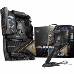 MSI MEG Z890 ACE Motherboard, ATX - Supports Intel Core Ultra Processors (Series 2), LGA 1851-110A SPS VRM, DDR5 Memory (9200+MT/s OC), PCIe 5.0 & 4.0 x16, M.2 Gen5, Thunderbolt 4, Wi-Fi 7, 10G LAN