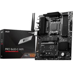 MSI PRO B650-S WIFI Motherboard, ATX - Supports AMD Ryzen 9000/8000 / 7000 Series Processors, AM5 - DDR5 Memory Boost 6000+MHz/OC, 2 x PCIe 4.0 x16, 2 x M.2 Gen4, Wi-Fi 6E