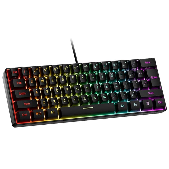 Snpurdiri 60% Wired Gaming Keyboard, RGB Backlit Ultra-Co...