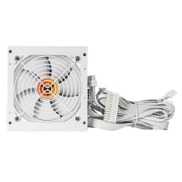 VIDA 500W ATX PSU, 80 Plus Bronze, Fluid Dynamic Ultra-Quiet Fan, PCIe, Flat White Cables, Power Lead Not Included, White