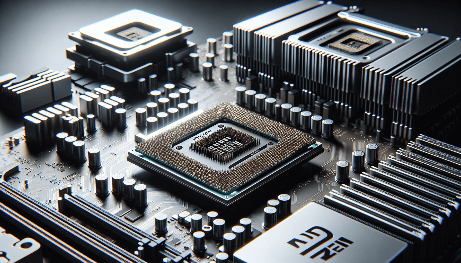 Amd Vs Intel Processor Comparison Showing Multiple Cpus Side By Side Illustration