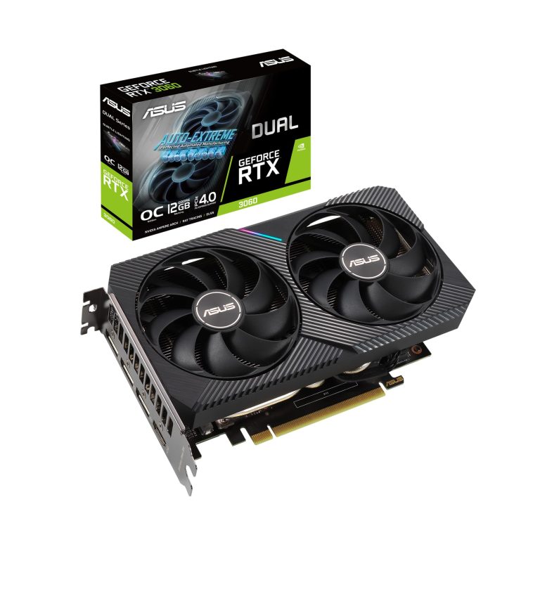 Asus Geforce Rtx 3060 12G Dual V2 Oc Gaming Graphics Card - 1867Mhz Boost Clock, Gddr6, Pcie Gen 4, Dlss 2, 1X Dp V1.4A, 1 X Hdmi 2.1, 1 X Dvi-D (Supports 4K)