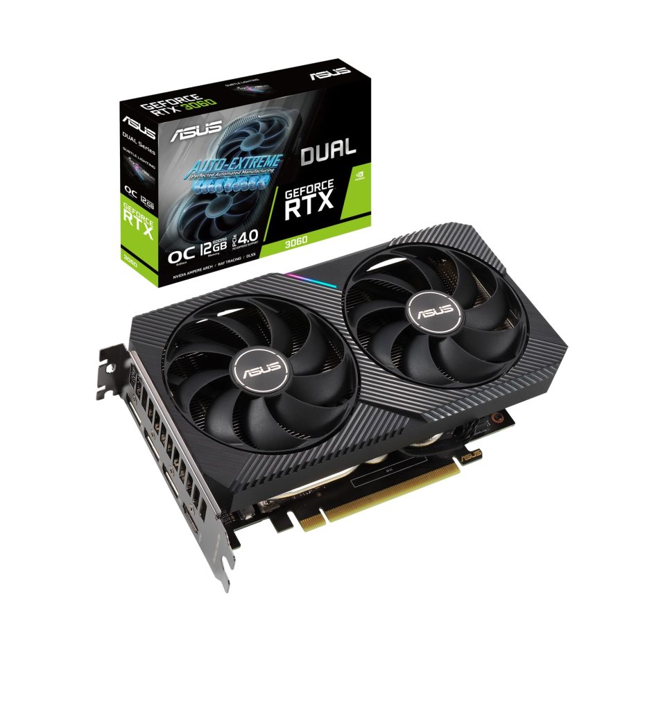 Asus Geforce Rtx 3060 12G Dual V2 Oc Gaming Graphics Card - 1867Mhz Boost Clock, Gddr6, Pcie Gen 4, Dlss 2, 1X Dp V1.4A, 1 X Hdmi 2.1, 1 X Dvi-D (Supports 4K)