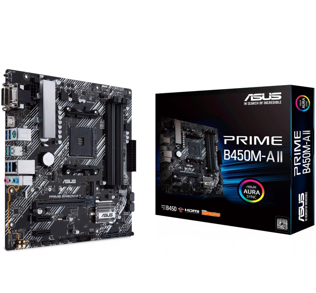 Asus Prime B450M-A Ii, Amd Am4, Matx, 128Gb Ddr4, 4Dimm, Hdmi, Dvi, D-Sub, Pcie