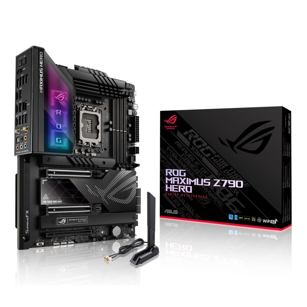 Asus Rog Maximus Z790 Hero (Wifi 6E) Lga 1700(Intel®13Th&Amp;Amp;12Th Gen) Atx Gaming Motherboard(Pcie 5.0,Ddr5,20+1Power Stages,2.5Gb Lan, Bluetooth V5.2,2X Thunderbolt 4 Ports,5Xm.2, Thunderbolt™ 4/Usb4)