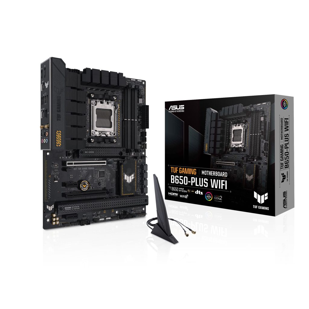 Asus Tuf Gaming B650-Plus Wifi Amd Ryzen Am5 Atx Motherboard, 14 Power Stages, Pcie 5.0 M.2 Support, Ddr5 Memory, Wifi 6 And 2.5 Gb Ethernet, Usb4 Support And Aura Sync
