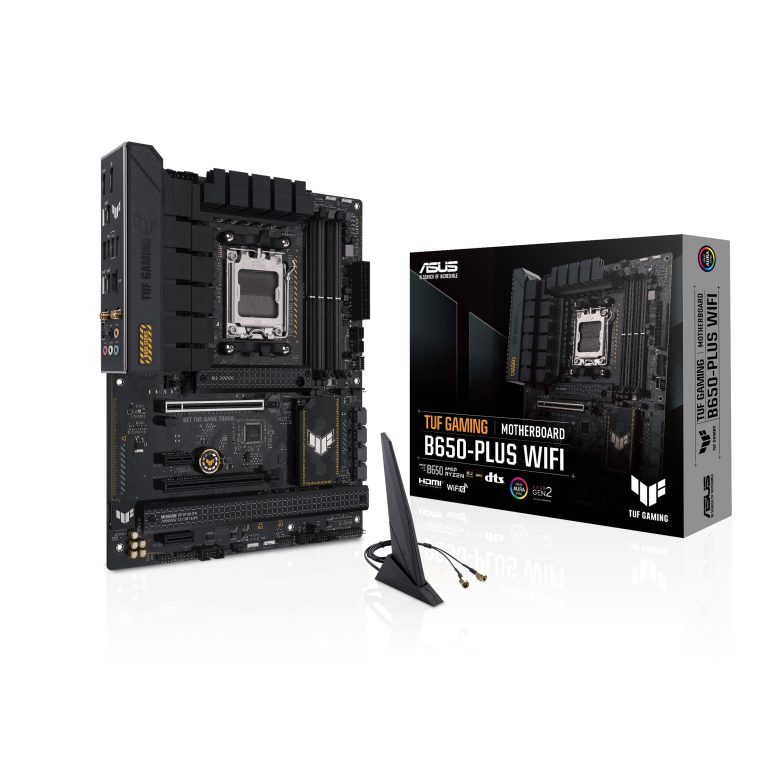 Asus Tuf Gaming B650-Plus Wifi Amd Ryzen Am5 Atx Motherboard, 14 Power Stages, Pcie 5.0 M.2 Support, Ddr5 Memory, Wifi 6 And 2.5 Gb Ethernet, Usb4 Support And Aura Sync