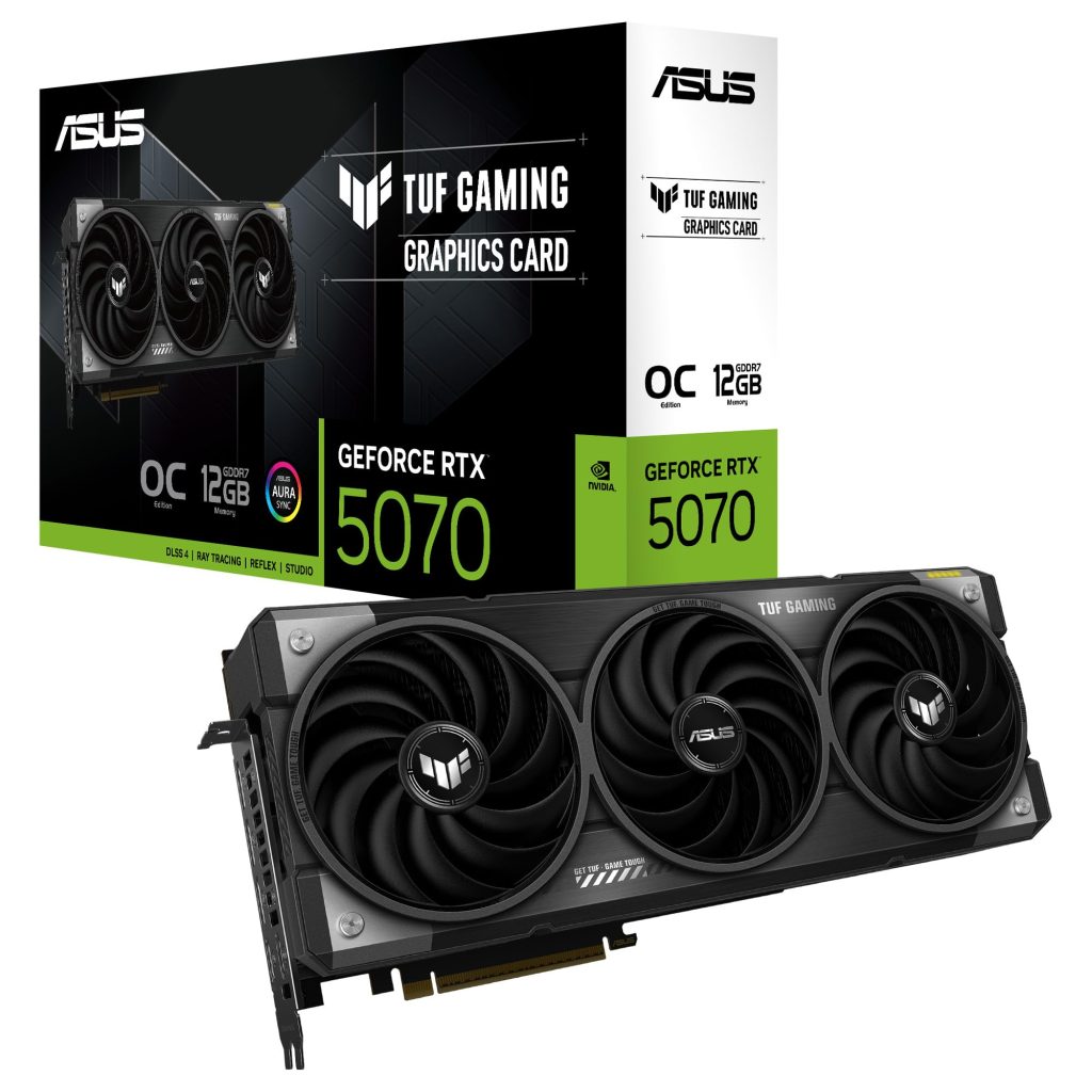 Asus Tuf Gaming Geforce Rtx 5070 12Gb Gddr7 Oc Edition Gaming Graphics Card (Pcie 5.0, Hdmi/Dp 2.1, 3.125-Slot, Military-Grade Components, Protective Pcb Coating, Axial-Tech Fans)