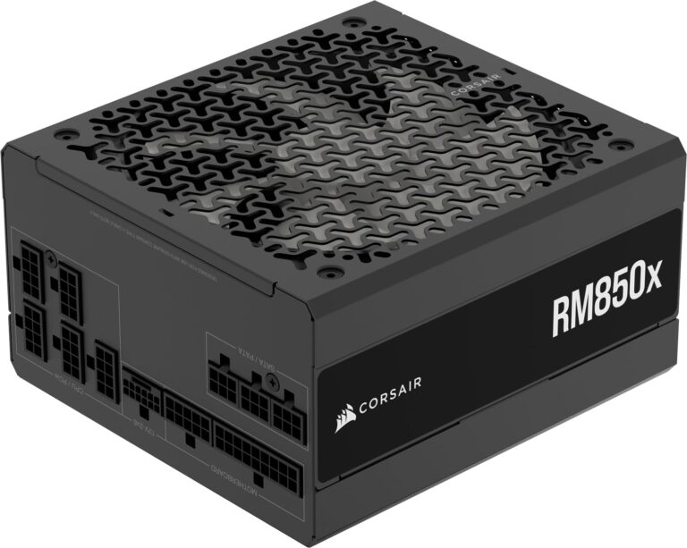 Corsair Rm850X Fully Modular Low-Noise Atx Power Supply – Atx 3.1 Compliant – Pcie 5.1 Support – Cybenetics Gold Efficiency – Native 12V-2X6 Connector – Black