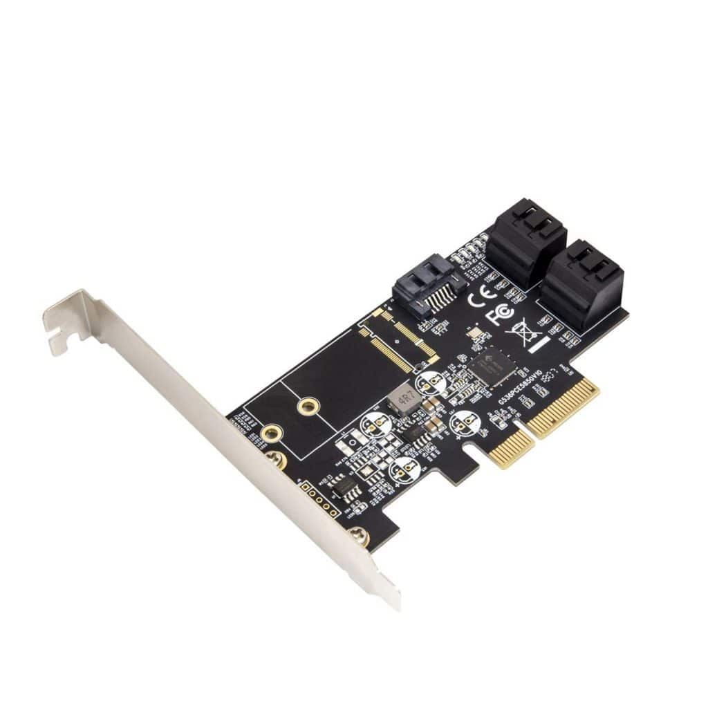 Io Crest Internal 5 Port Non-Raid Sata Iii 6Gb/S Pci-E X4 Controller Card For Desktop Pc Support Ssd And Hdd With Low Profile Bracket. Jmb585 Chipset