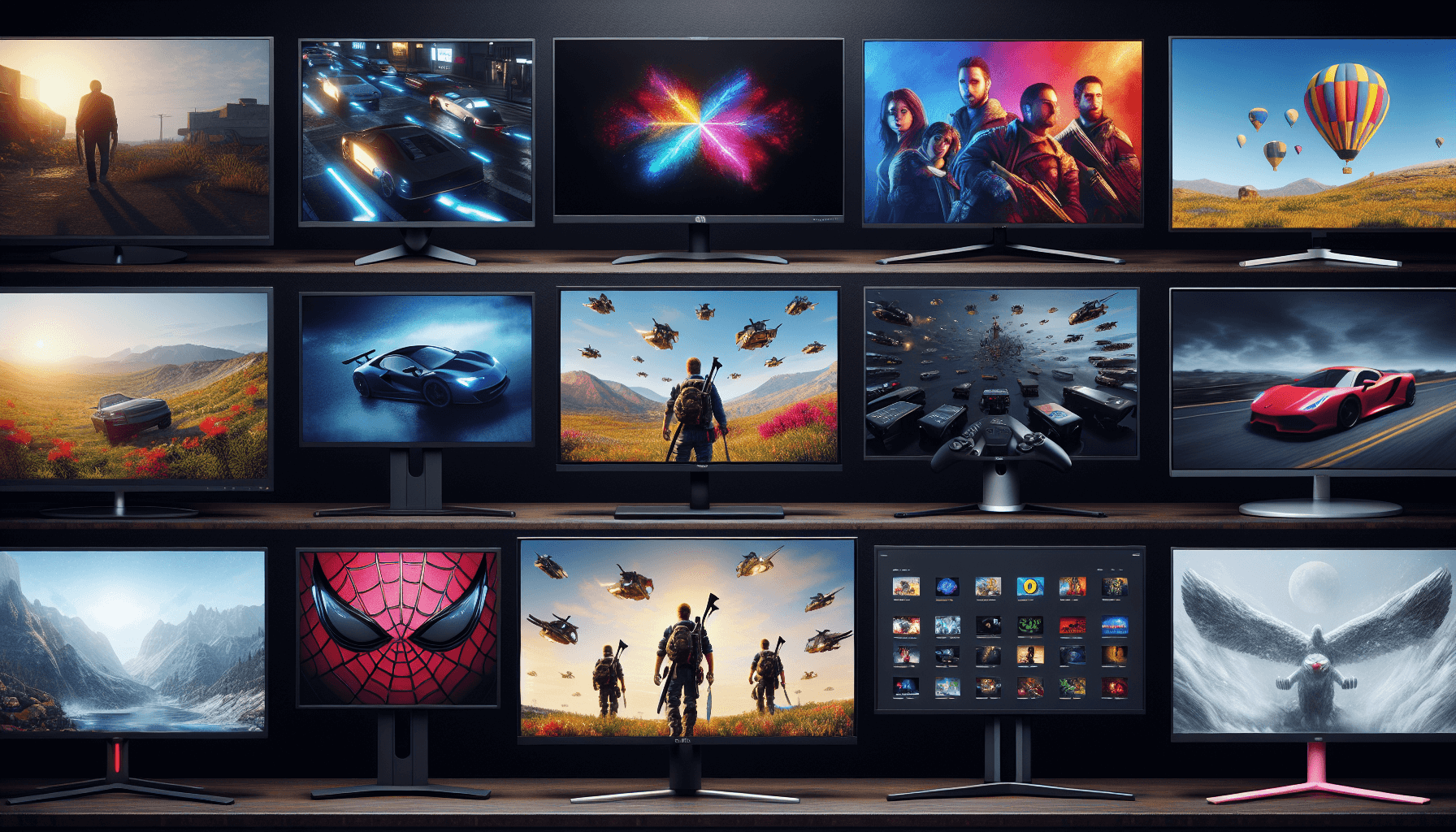 Koorui Vs Aoc Monitor Comparison Showing Gaming Displays Illustration